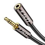 J&D 3.5mm Auxiliary Audio Extension Cable, Gold Plated Copper Shell Heavy Duty 3.5mm 1/8 inch TRS Male to 3.5mm 1/8 inch TRS Female Stereo Audio Adapter Cable, 3 Feet