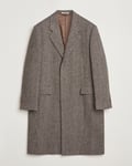 Auralee Wool Tweed Chesterfield Coat Khaki