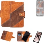 Mobile Phone Sleeve for Motorola Edge 50 Pro Wallet Case Cover Smarthphone Braun