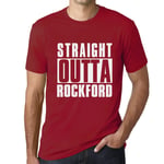 Homme Tee-Shirt Tout Droit Sorti De Rockford - Straight Outta Rockford - T-Shirt Graphique Éco-Responsable Vintage Cadeau Nouveauté