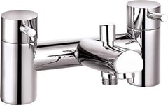 VeeBath Dixon Round Bath Shower Mixer with Kit, Waterfall Bathroom Bathtub Mixer Tap Set and Bath Filler Tub Mixer with Shower Head- Chrome