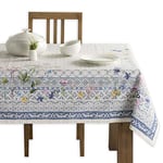 Maison d' Hermine Faience 100% Coton Nappe pour Cuisine dîner Table décoration fête Mariage, fête mères Printemps/été (Rectangle, 140cm x 180cm)