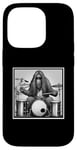 Coque pour iPhone 14 Pro Sasquatch Bigfoot Musique Drums Batteur Band Cadeau Graphique