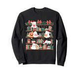 Ghost Christmas Reading Book Lover Library Christmas Teacher Sweatshirt