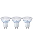 Philips LED-glödlampa Spot 3,8W/922-927 (50W) 36° WarmGlow Dæmpbar 3-pack GU10