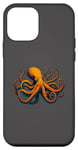 Coque pour iPhone 12 mini Pieuvre Orange - Secrets Océan - Nature - Kraken - Recherche