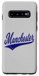 Coque pour Galaxy S10 Manchester City England Varsity SCRIPT Maillot de sport classique
