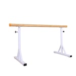 Barre de Danse Blanche Portable, Poteau de Pression de Jambe réglable Mobile, Poteau d'exercice de Salle de Danse, équipement de Fitness (Color : White, Size : 150cm)