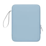 12.9 inch tablet sleeve bag, PU material tablet case with inner pocket, compatible with iPad Pro 12.9 (2021/2019/2018), Galaxy Tab S8+ 12.4, light blue