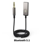 Bluetooth 5.1 Aux-sovitin Langaton auton Bluetooth-vastaanotin USB-liitäntään 3,5 mm:n liittimeen Audio Music Mic Handsfree Kit auton kaiuttimelle