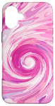 iPhone 16 Plus Swirl Pink Color Illustration Pattern Abstract Art Case