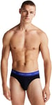 Tommy Hilfiger Slips Lot de 3 Homme avec Ceinture à Logo, Bleu (Bright Blue/Bright Blue/Bright Blue), XL