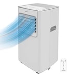 Cecotec Climatiseur Portable ForceClima 7100 Soundless. Télécommande, 7000 BTU, Technologie Soundless, Écran LED, 4 Modes, 2 Vitesses, Couverture jusqu'à 15 m²