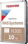 10Tb N300 Internal Hard Drive Nas 3.5 Inch Sata Hdd Supports Up To 8 Drive Bays Designed For 24/7 Nas Systems,New Generation (Hdwg480Uzsva)