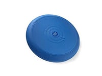 THERABAND Dynair 36cm Ball Cushion, Wobble Disc for Balance Training, Dynamic Sitting, & Physiotherapy, Great for Active Sitting & Correct Posture, Blue