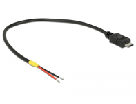 DELOCK – Cable USB 2.0 Micro-B male > 2 x open wires power 20 cm Raspberry Pi (85541)