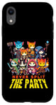 iPhone XR Never Split the Party | Fantasy RPG Adventurer Cats D20 LARP Case