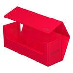 Arkhive Flip Card Case Red Monocolor XenoSkin Standard Size (400+) Deck Box - Kortspill fra Outland