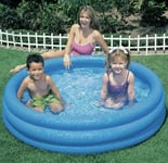 Intex Crystal Blue Paddling Pool Kids Summer Garden Outdoor Fun 3 Ring Pool 58"