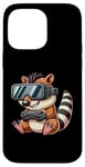 Coque pour iPhone 14 Pro Max Animal de joueur mignon avec des lunettes VR Cartoon