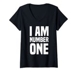 Womens I Am Number One 1st Birthday Number 1 V-Neck T-Shirt