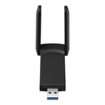 1300M Dual Band WiFi-sovitin 2,4G 5,8G USB3.0-liitäntä säädettävä signaaliherkkyys WiFi-sovitin kannettavalle tietokoneelle musta