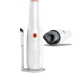 absob Handheld Car Vacuum Cleaner,Powerful Hand Held Vacuum Cordless,Mini Portable Car Vac for Home and Car, USB Charging(Pearl White)