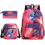 Lilo & Stitch Ryggsäck Set skolväska star red star red