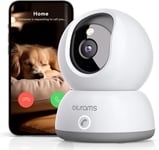 blurams Indoor Camera 2K, Pet with App, 360° Baby Cameras White-2k 