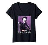 Marvel Hawkeye Pop Art Portrait T-Shirt avec Col en V