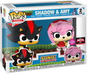 Figurine Funko Pop - Sonic Le Hérisson - Shadow & Ami (Flocked) - Pack (76789)