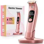 Rolgno Rasoir Electrique Femme, [Étanche IPX6 et Respectueux Peau] Epilateur Electrique Femme sans Fil, Tondeuse Barbe Rechargeable avec Dock Charge USB, Trimmer pour Jambes, Corps, Bras, Visage