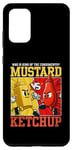 Coque pour Galaxy S20+ Graphique de combat moutarde contre ketchup King of the Condiments