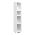 Etagère étroite 4 niches blanc - Blanc