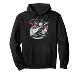 Cool Guitarist Costume for Dragons and electric Guitar Fans Pullover Hoodie