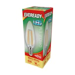 4W (=40W) Eveready LED Clear 2700K SES E14 Small Screw Candle Light Bulb