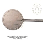 Pelle a pizza en acier Faucille 25 cm sans poignA e four a bois pour pizzaiolo fabriquA en Italie