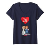 Womens Chucky & Tiffany Blood Red Balloon V-Neck T-Shirt