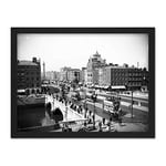 Artery8 Lawrence Sackville O'Connell Street Dublin 1900 Artwork Framed Wall Art Print 18X24 Inch