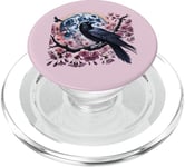 Motif floral et corbeau enchanté vintage Sakura gothique PopSockets PopGrip pour MagSafe