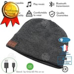 INN Fashion Bluetooth stickad mössa med stereomusik och handsfree, tjock mjuk julklapp för män och kvinnor