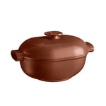 Emile Henry EH149565 Cocotte ovale en céramique 4,5L Delight, compatible induction, 36x24 cm, couleur Sienne