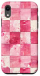 Coque pour iPhone XR Rose aquarelle damier IT Dead Lights Pattern --ar 9:16