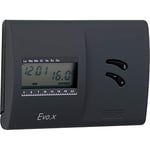 VEMER VN136800 Evo.X - Thermostat d'ambiance pour Le Chauffage et la Climatisation, Programmation Hebdomadaire, Alimentation par Piles, Noir
