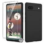 Coque pour Google Pixel 6a 5G - housse etui silicone gel fine + film ecran - NOI