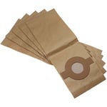 vhbw 5x Sacs remplacement pour Kärcher 6.904-128.0, 4002667013399, 6.904-128.1 pour aspirateur - papier, 44cm x 16cm marron