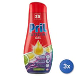 3x Pril Gel Lave-Vaisselle 630 Ml. Lemon Made IN Italy