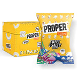 PROPERCORN Sweet & Salty Popcorn, 90g x 8, Sharing Bags, Natural Sea Salt and Demerara Sugar Seasoning, Vegetarian & Gluten-Free, 135 kcal per portion