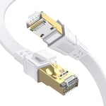 Câble Ethernet 2m - - Cat 8 Plat Câble de Réseau Haute Vitesse Gigabit 40Gbps RJ45 Compatible avec Cat.6 Cat.7 Cat.8 Cable Internet pour PC PS5/4 LAN Switch Modem Smart TV.[G620]