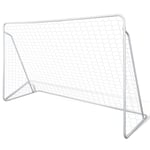 Fodboldmål med net i stål 240 x 90 x 150 cm høj kvalitet